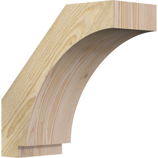 Ekena Millwork 6"W x 14"D x 14"H Imperial Rough Sawn Knee Brace, Douglas Fir BRC06X14X14IMP00RDF - main